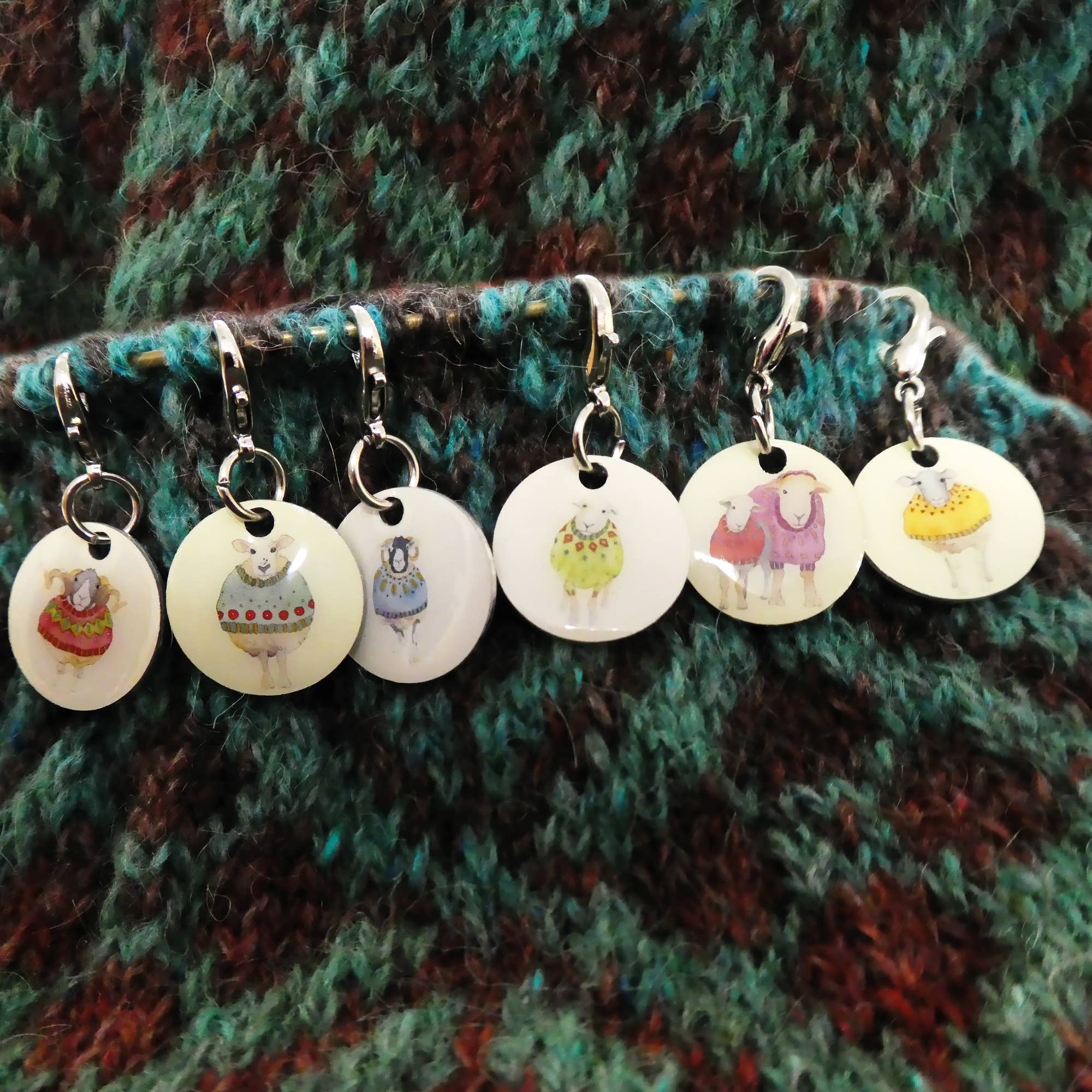 Sheep In Sweaters Crochet Stitch Markers (Set of 6 - no tin)