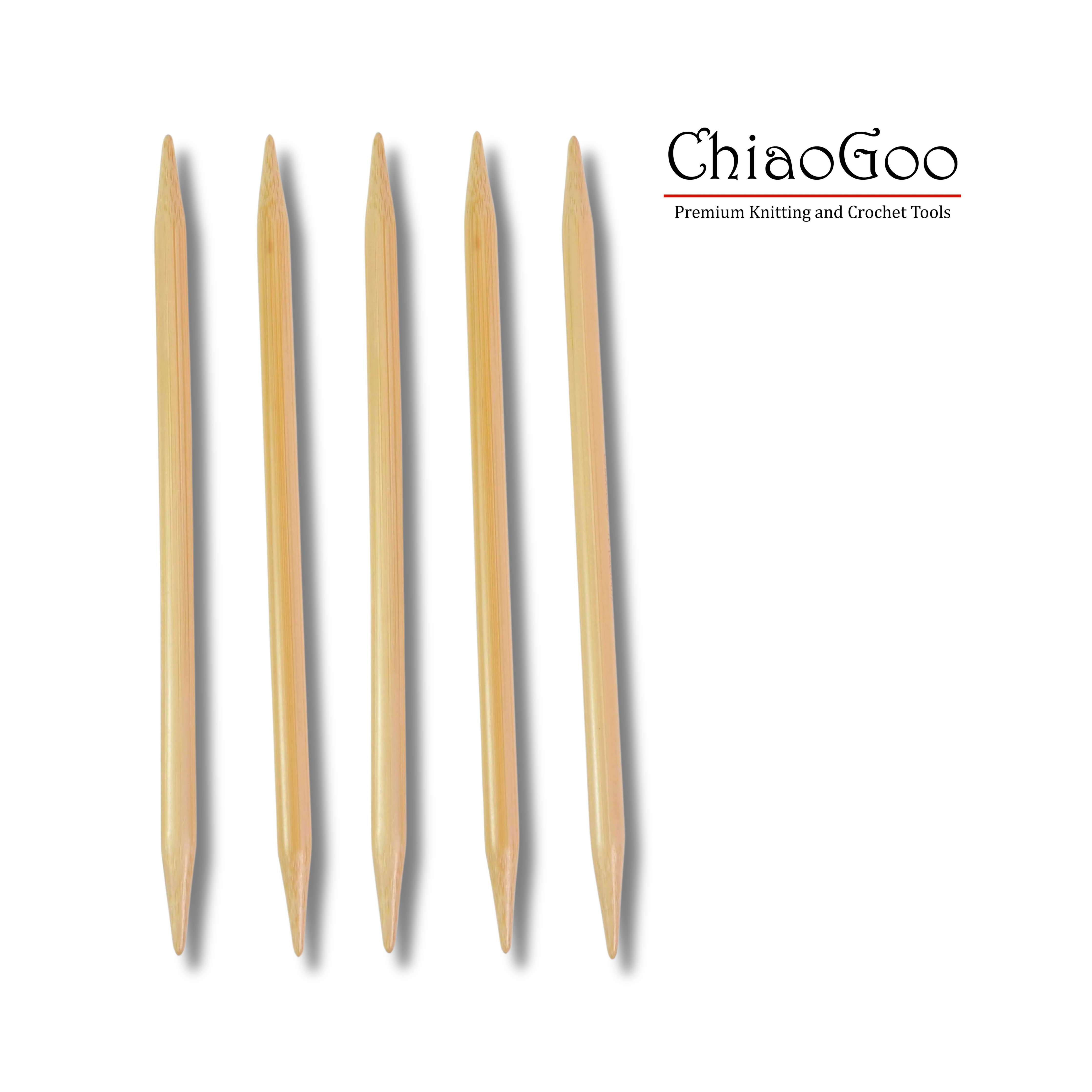ChiaoGoo - Bamboo Double Point (Natural) 15cm (6") 2 mm 