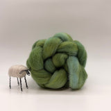 Hand dyed Cloverleaf Corriedale - On the Ply